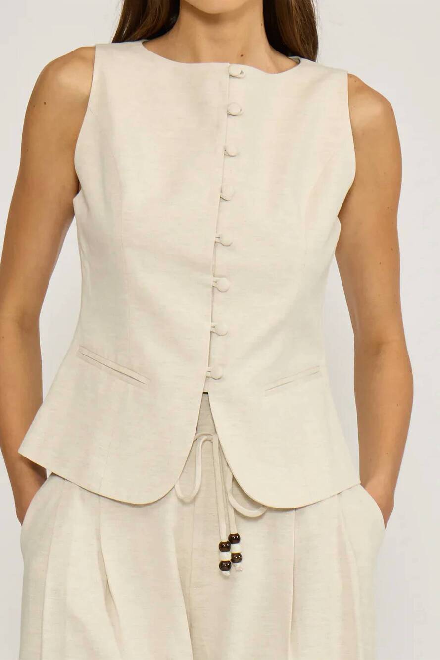 NEW LUCY PARIS taylor vest in beige